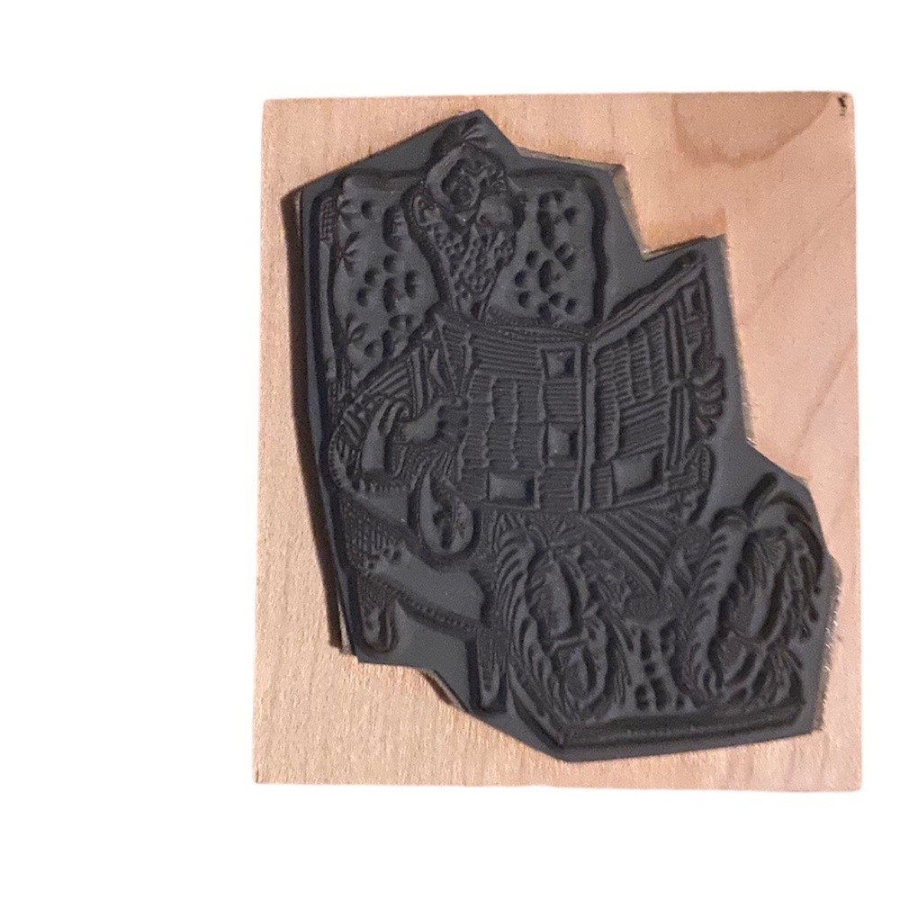 Art Impressions Rubber Stamps K-1239 GOLDEN OLDIES MAN READING PAPER CHAIR - Picture 2 of 2